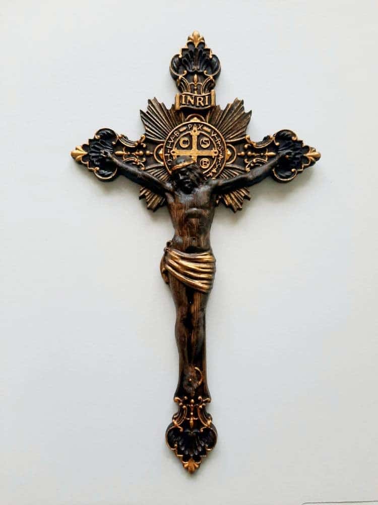 Wall Wooden Carved Jesus Crucifix 24989