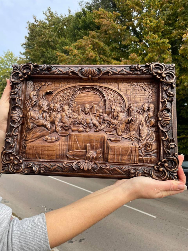 The Last Supper religious carved icon