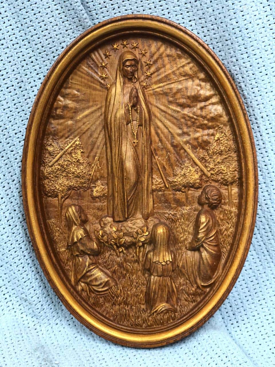 Our Lady of Fatima with Plain Frame - Kozak Work Shop