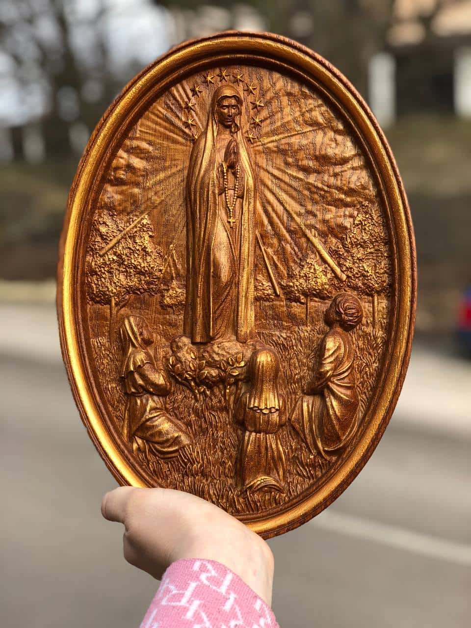 Our Lady of Fatima with Plain Frame - Kozak Work Shop