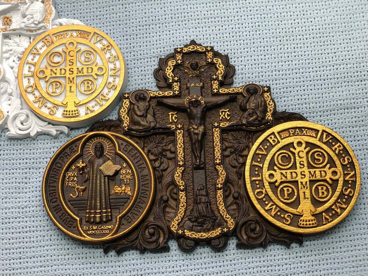 Benedict of Nursia Wooden medal - Kozak Work Shop