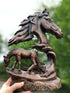 Horse Wooden Carved Plaque - Kozak Work Shop