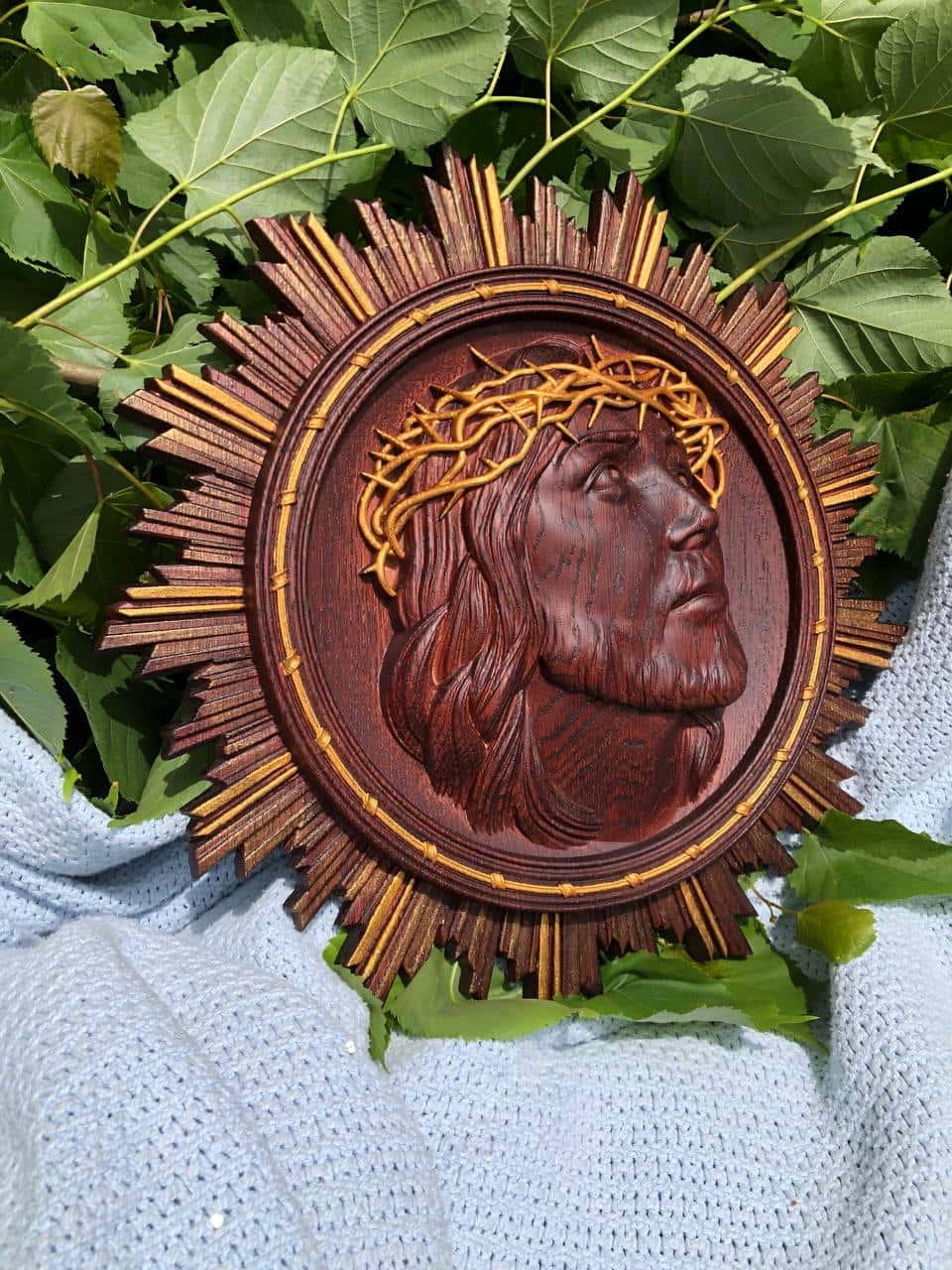 Jesus Christ Wearing Crown of Thorns Sculpture - Kozak Work Shop