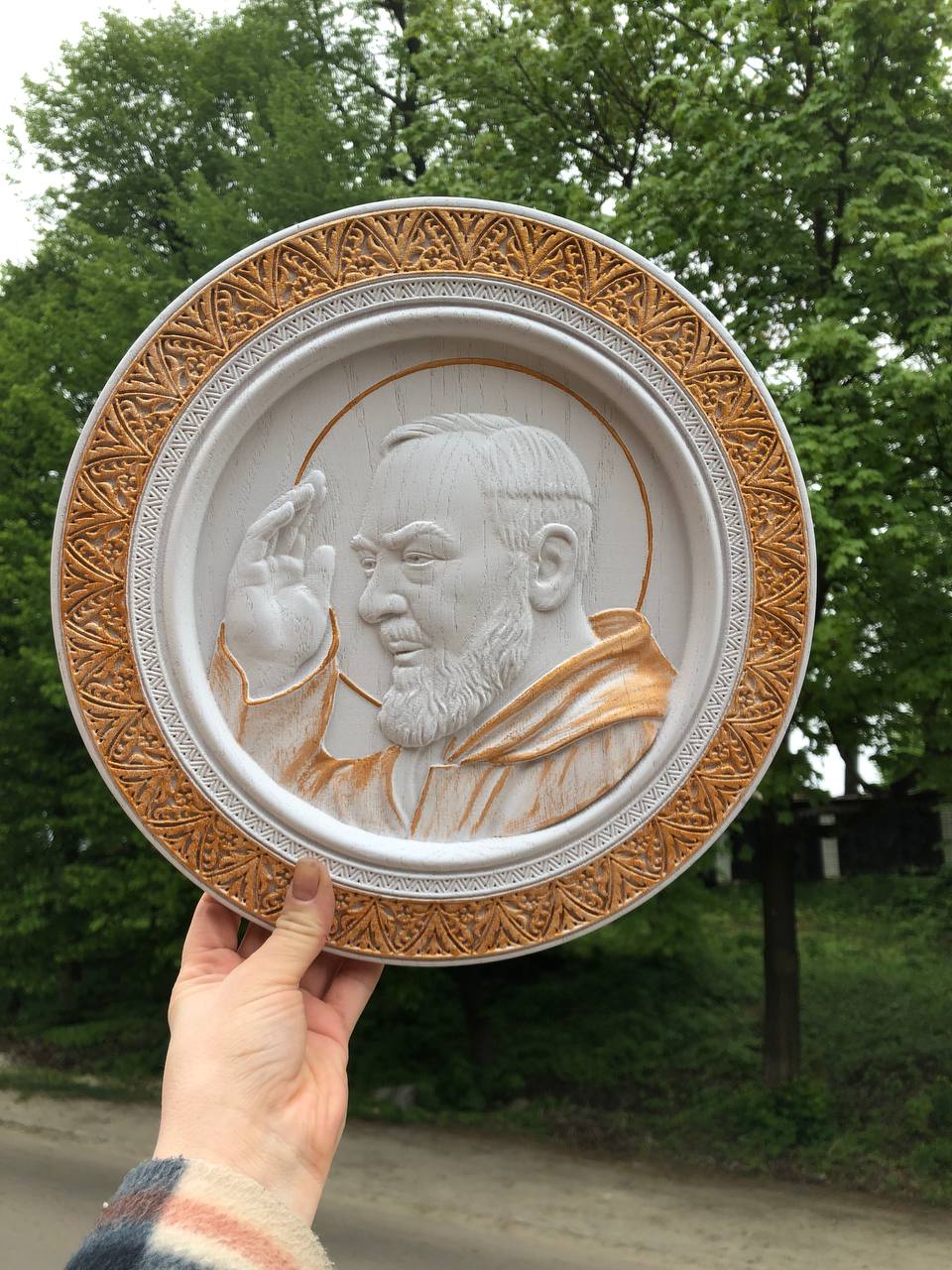 Padre Pio Wooden Sculpure- Kozak Work Shop
