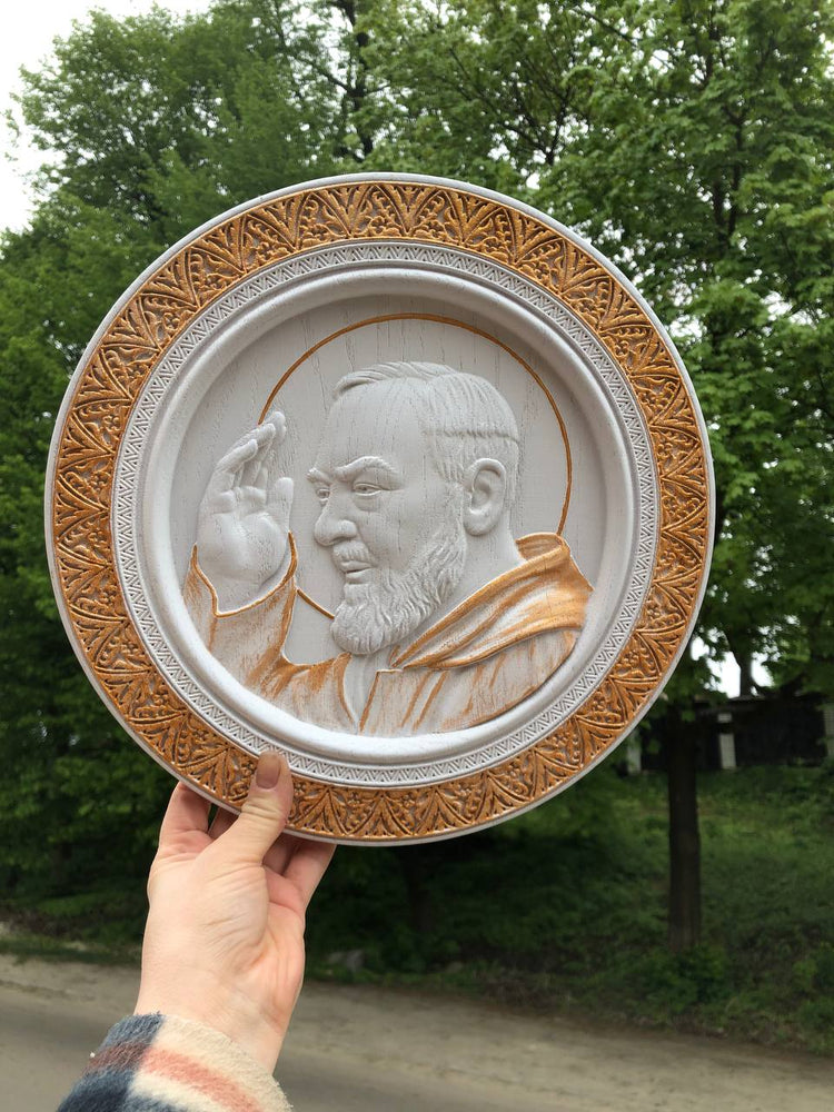 Padre Pio Wooden Sculpure- Kozak Work Shop