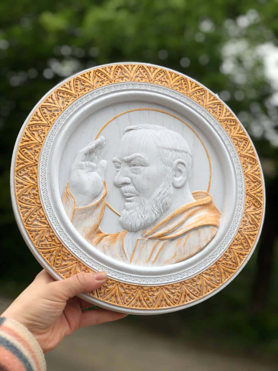 Padre Pio Wooden Sculpure - Kozak Work Shop