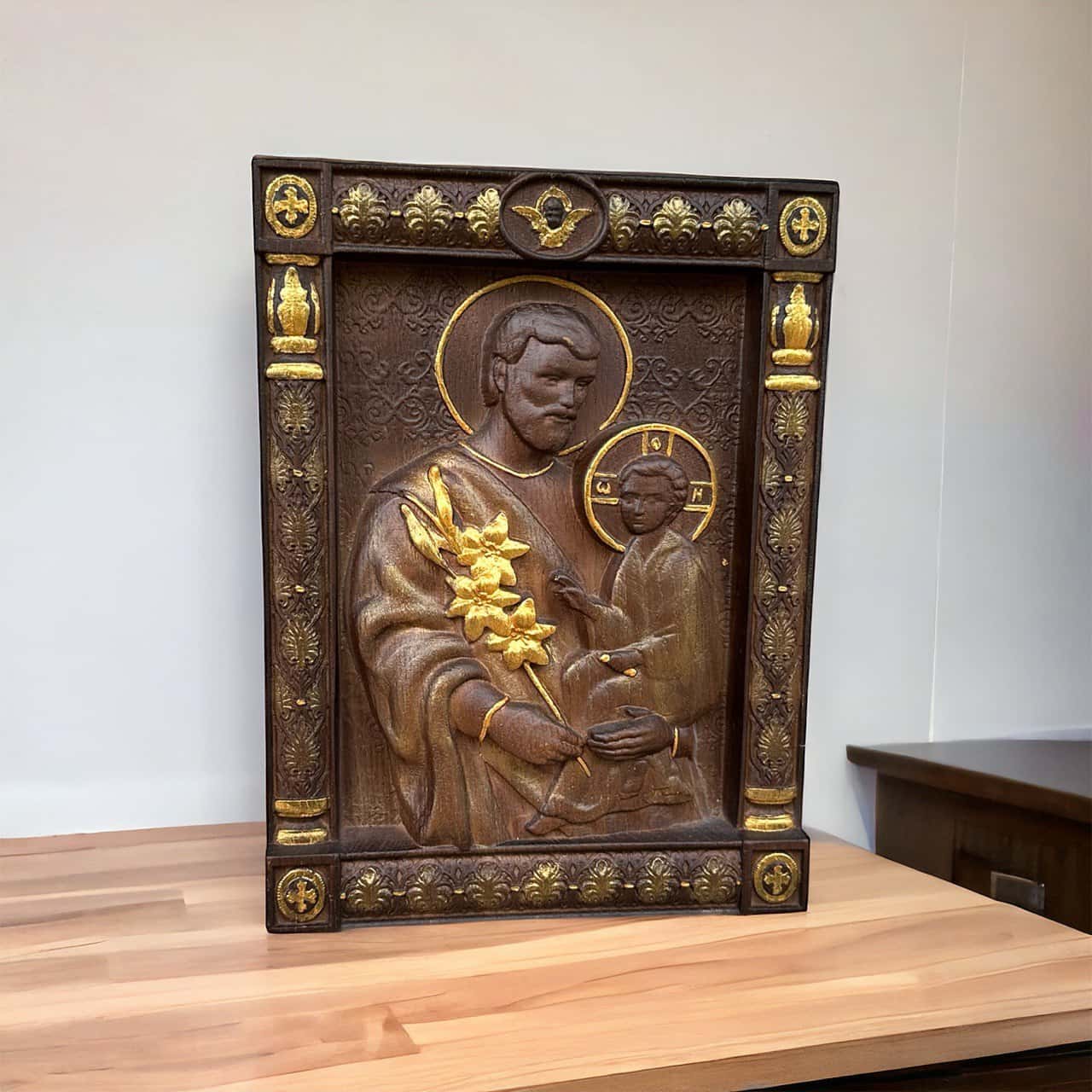 Saint Joseph Wood carving - Kozak Work Shop