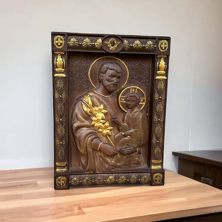 Saint Joseph Wood carving - Kozak Work Shop