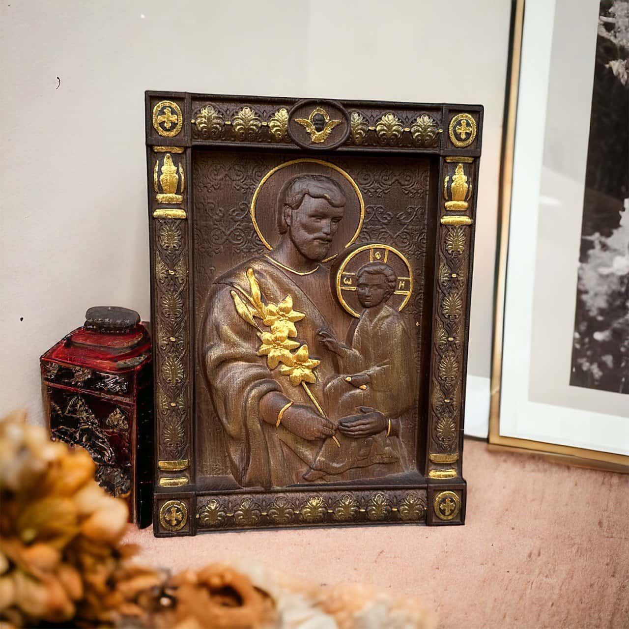 Saint Joseph Wood carving - Kozak Work Shop