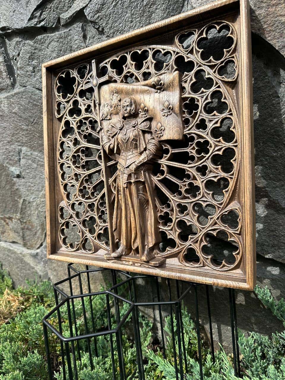 Joan of Arc Wooden Statue - Kozak Work Shop