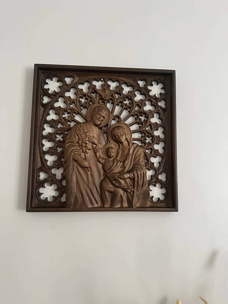Holy Family Wooden Statue - Kozak Work Shop