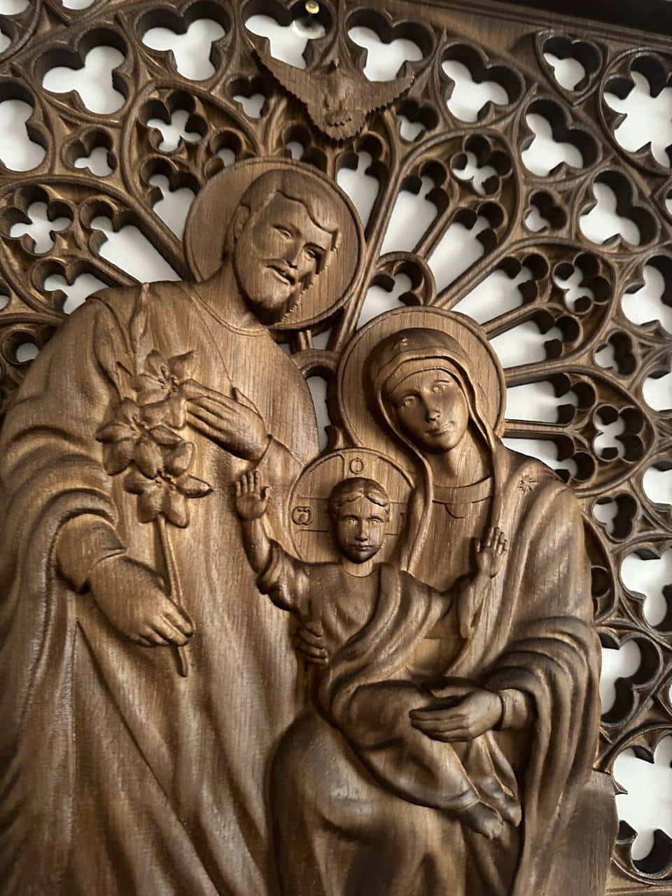 Holy Family Wooden Statue - Kozak Work Shop