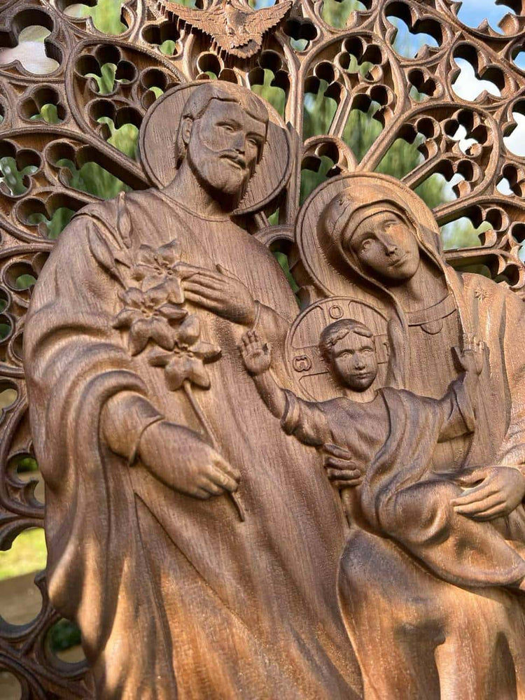 Holy Family Wooden Statue - Kozak Work Shop