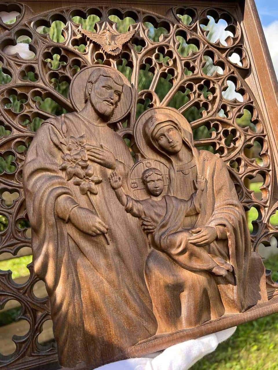 Holy Family Wooden Statue - Kozak Work Shop