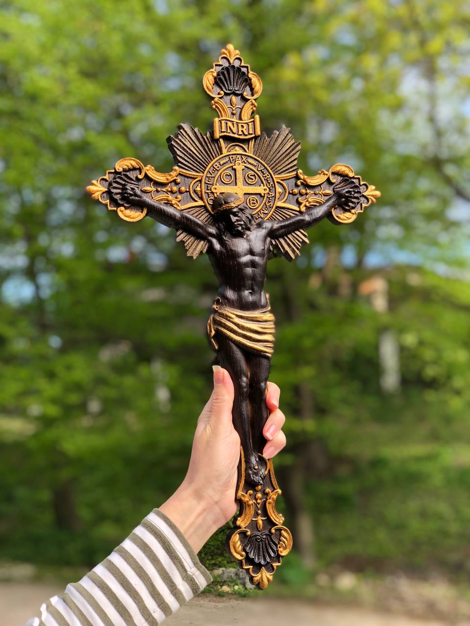 Wall Wooden Carved Jesus Crucifix - Kozak Work Shop