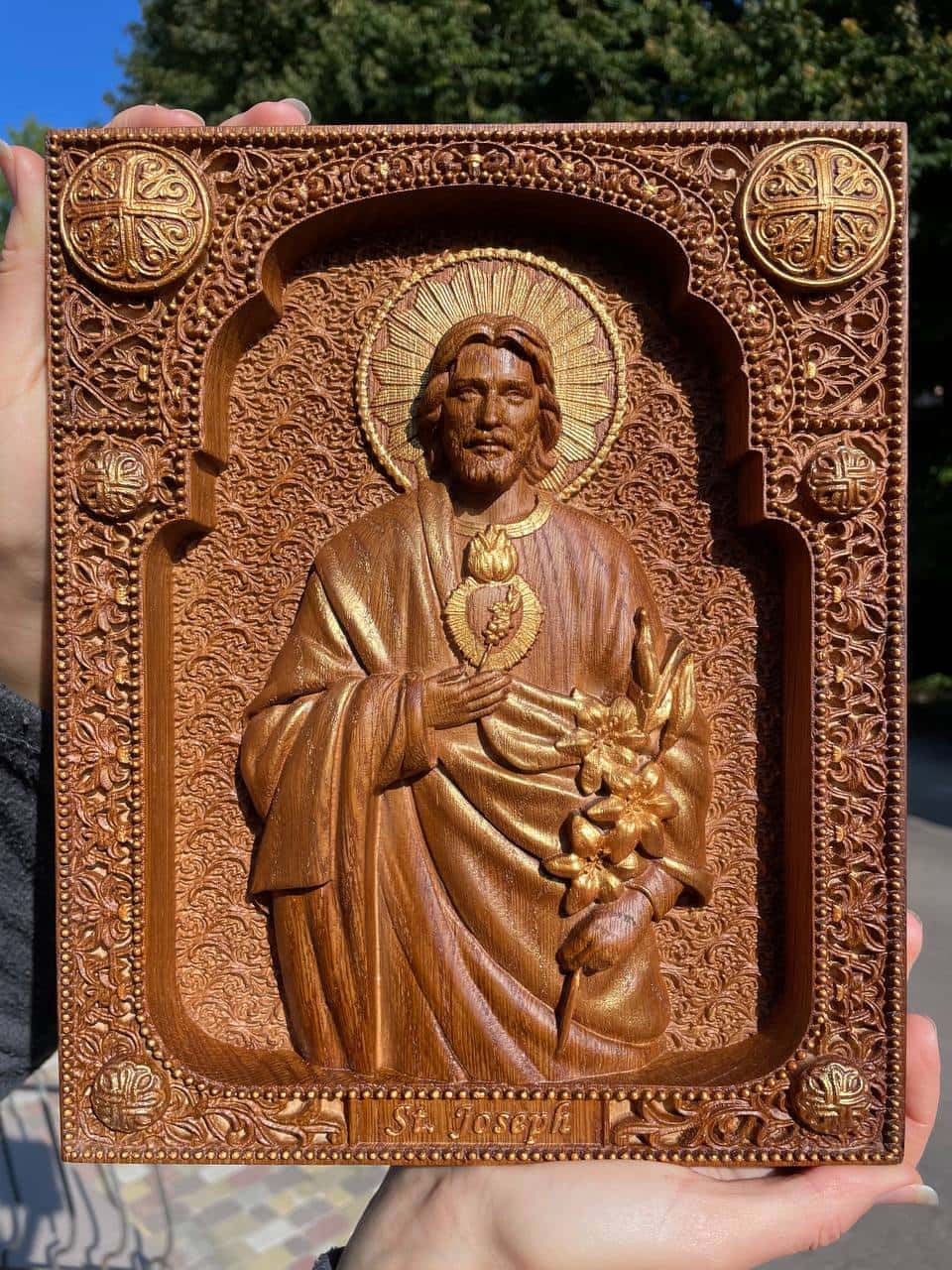 Saint Joseph with Holy Heart - Kozak Work Shop