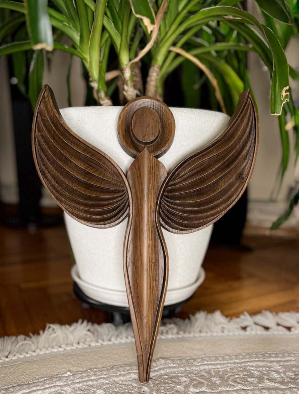 Wooden Angel Wall Art - Kozak Work Shop