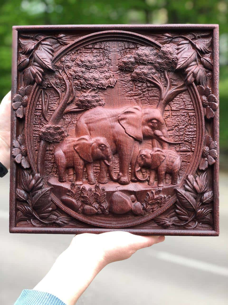 Elephant Wall Wooden Plaque - Kozak Work Shop