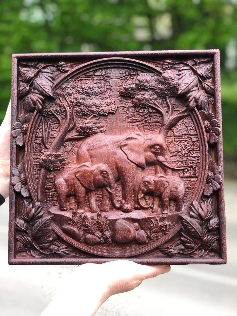 Elephant Wall Wooden Plaque - Kozak Work Shop