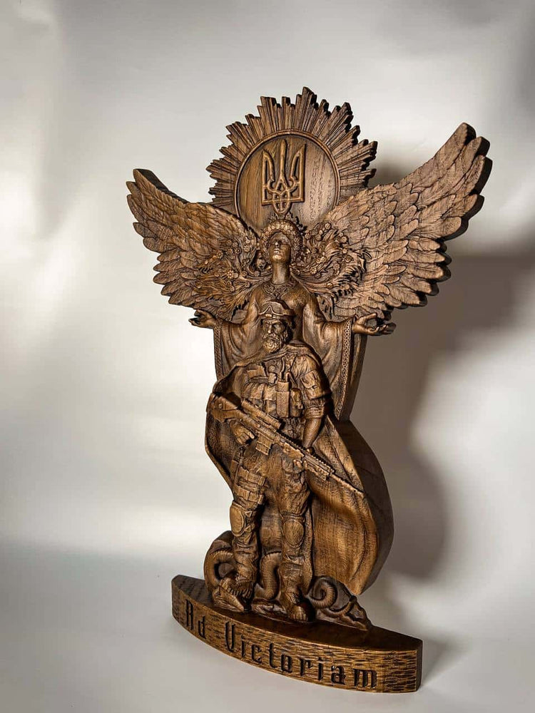 Ukrainian Patriot Warrior Statue – Symbol of Strength & Protection - Kozak Work Shop