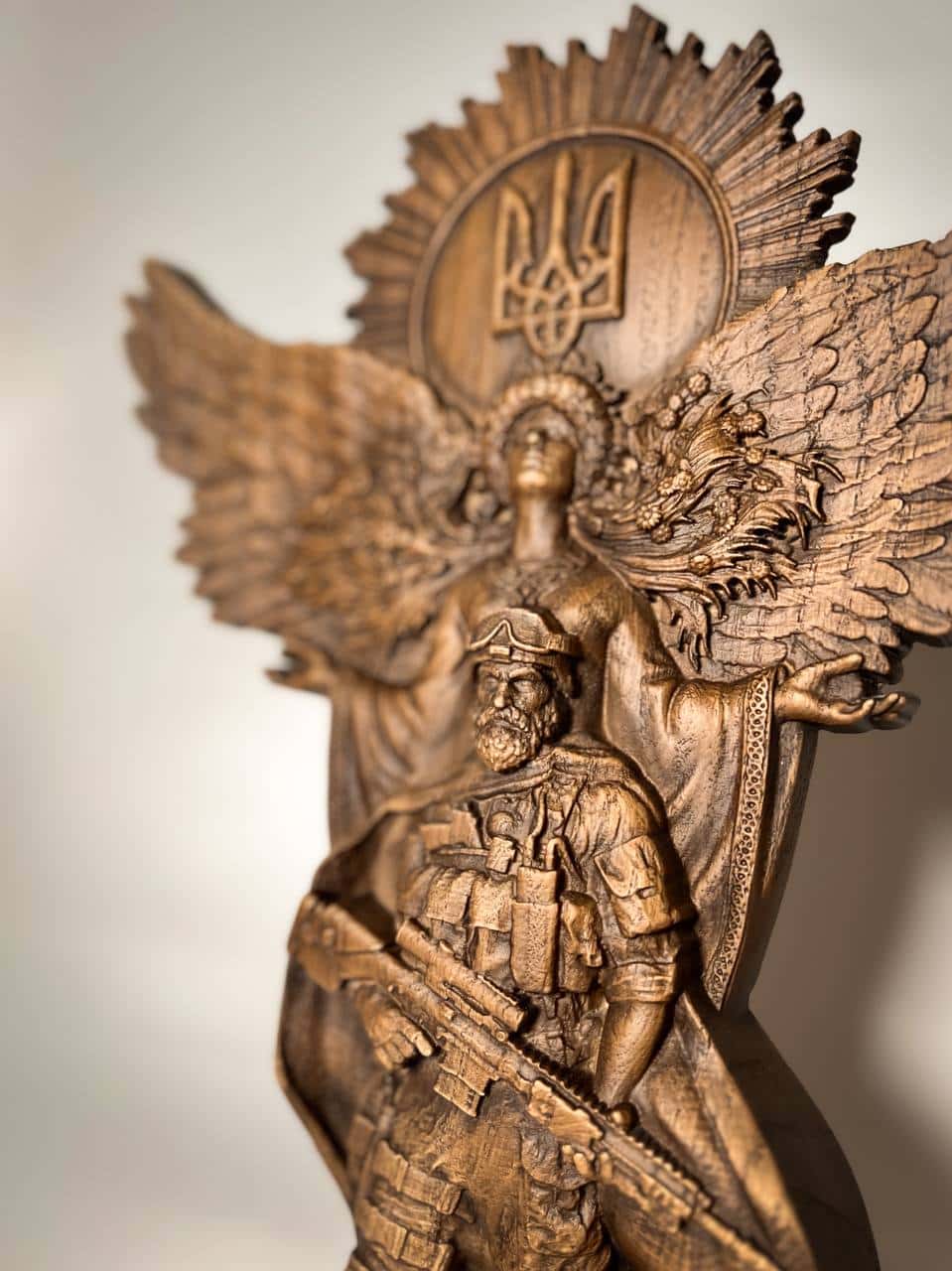 Ukrainian Patriot Warrior Statue – Symbol of Strength & Protection - Kozak Work Shop