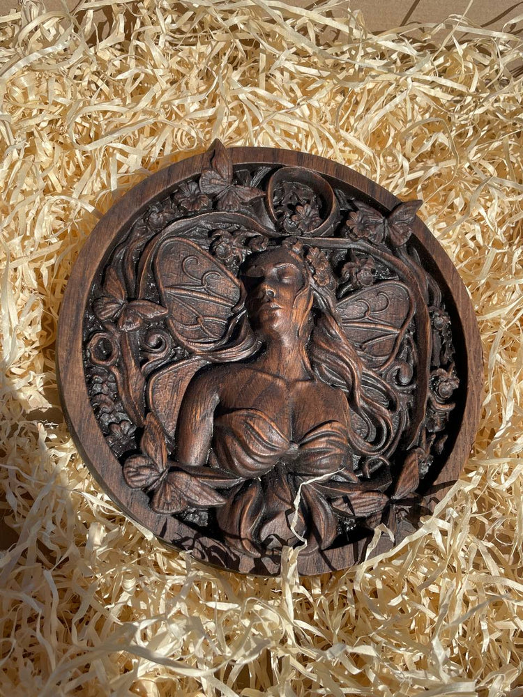 Fairy wooden plaque home decor - Kozak Work Shop