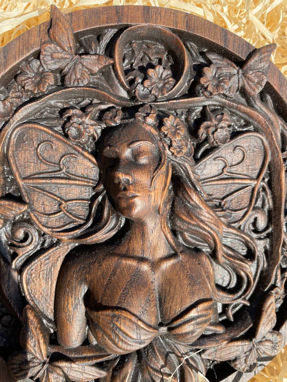 Fairy wooden plaque home decor - Kozak Work Shop