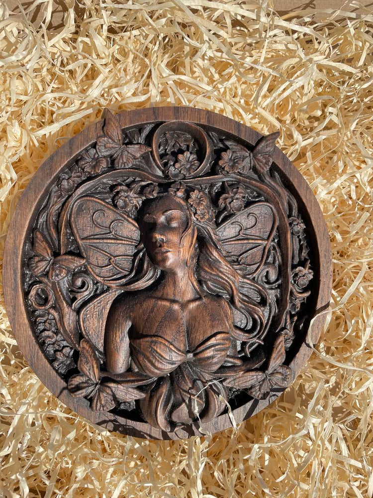 Fairy wooden plaque home decor - Kozak Work Shop