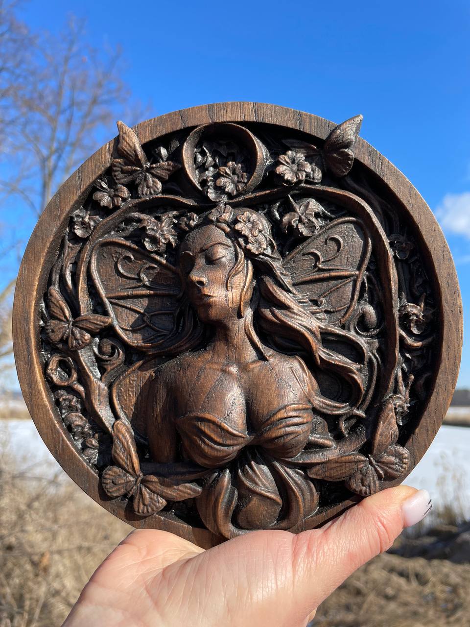 Fairy wooden plaque home decor - Kozak Work Shop