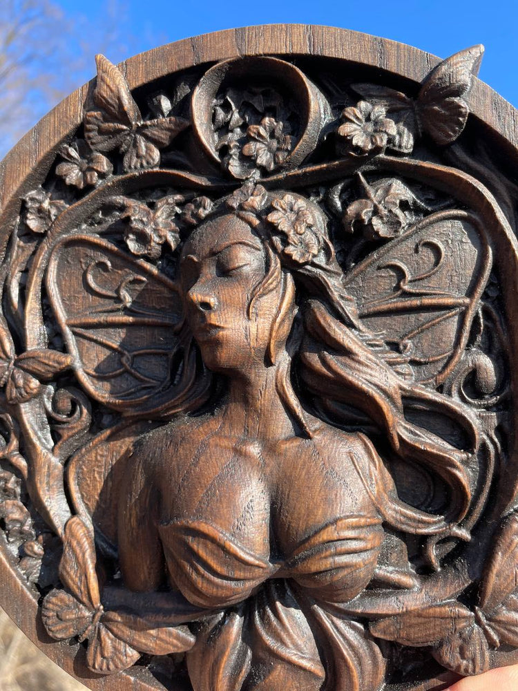 Fairy wooden plaque home decor - Kozak Work Shop
