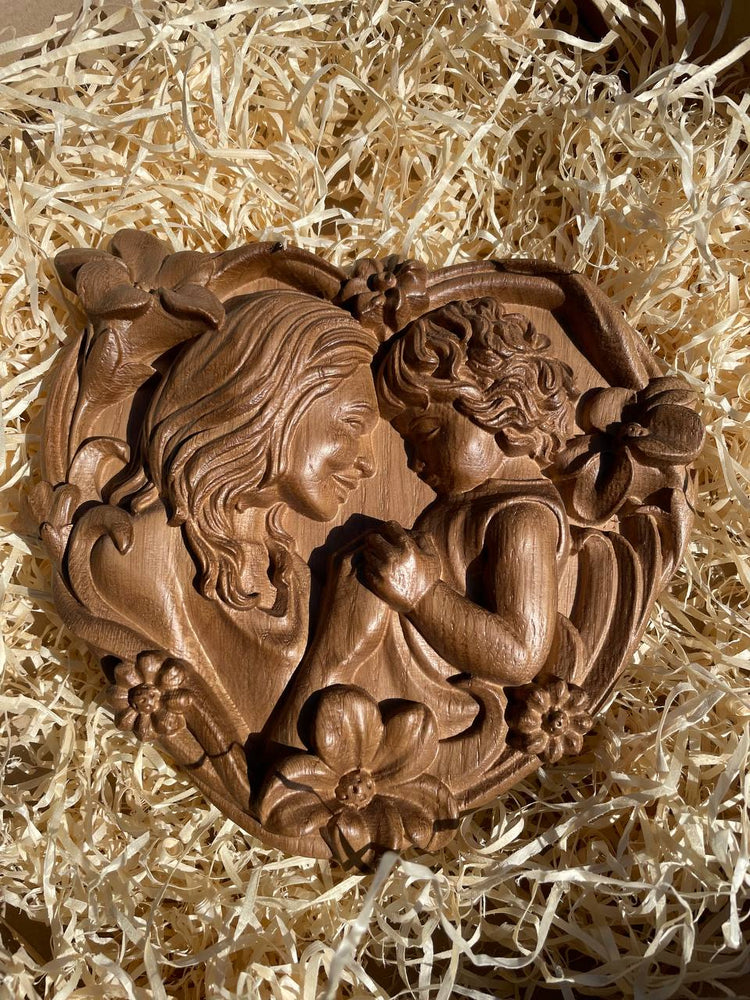 Mother with her child gift for mom - Kozak Work Shop