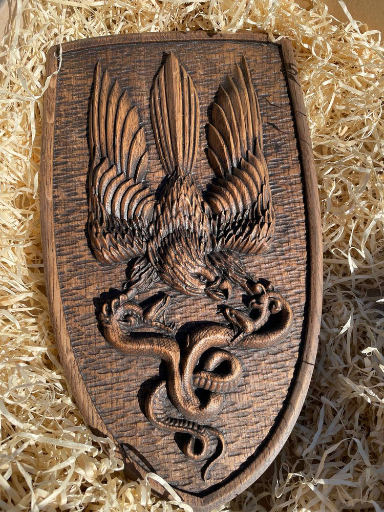 Ukrainian army symbol PVC Shield Eagle Trident - Kozak Work Shop