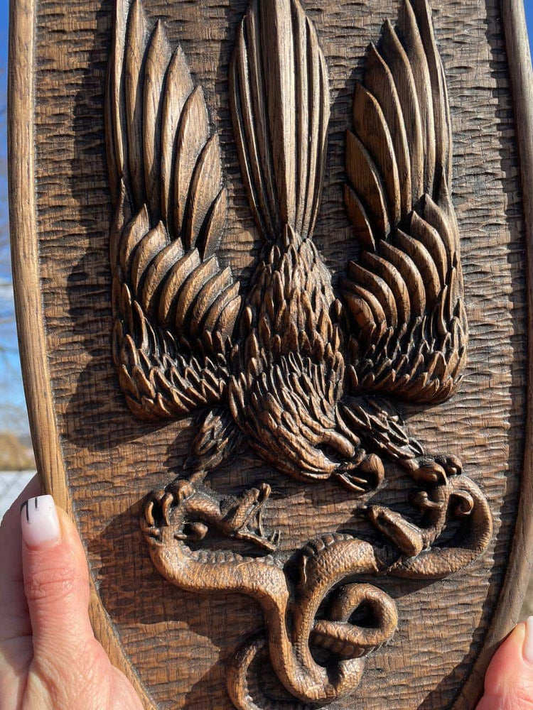 Ukrainian army symbol PVC Shield Eagle Trident - Kozak Work Shop
