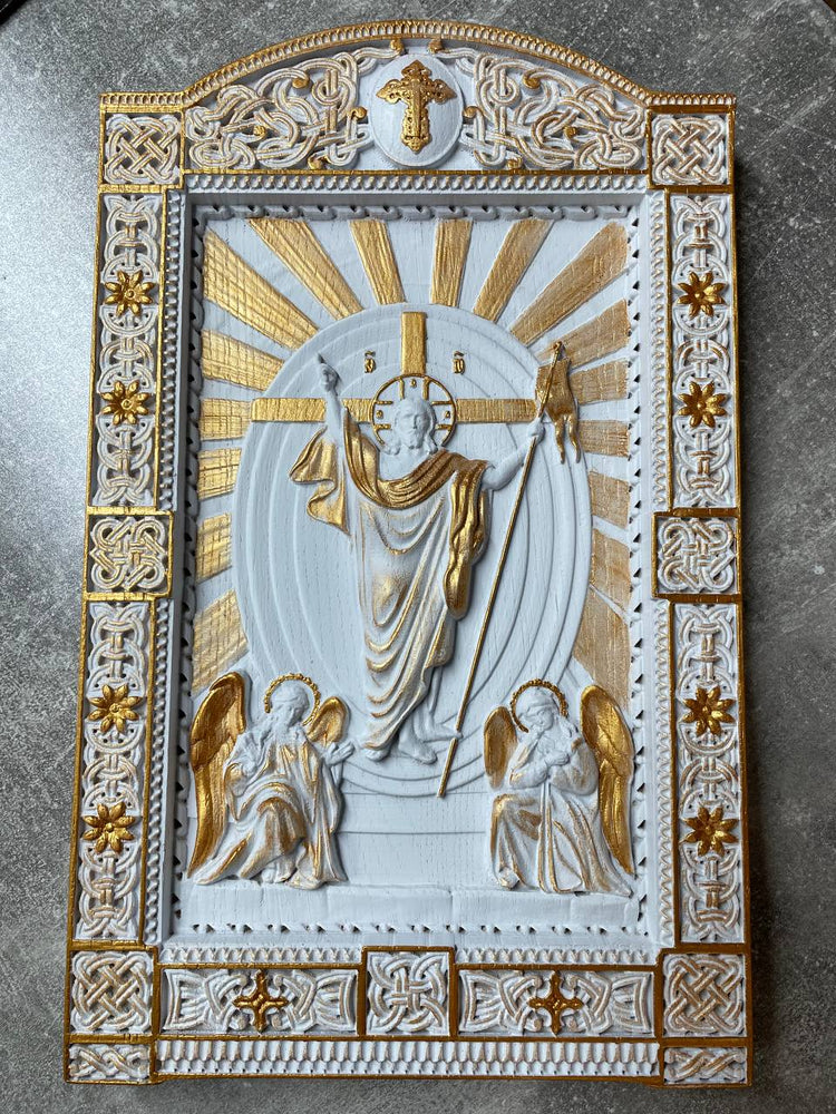 Religious Wooden icon Resurrection of Christ - Kozak Work Shop