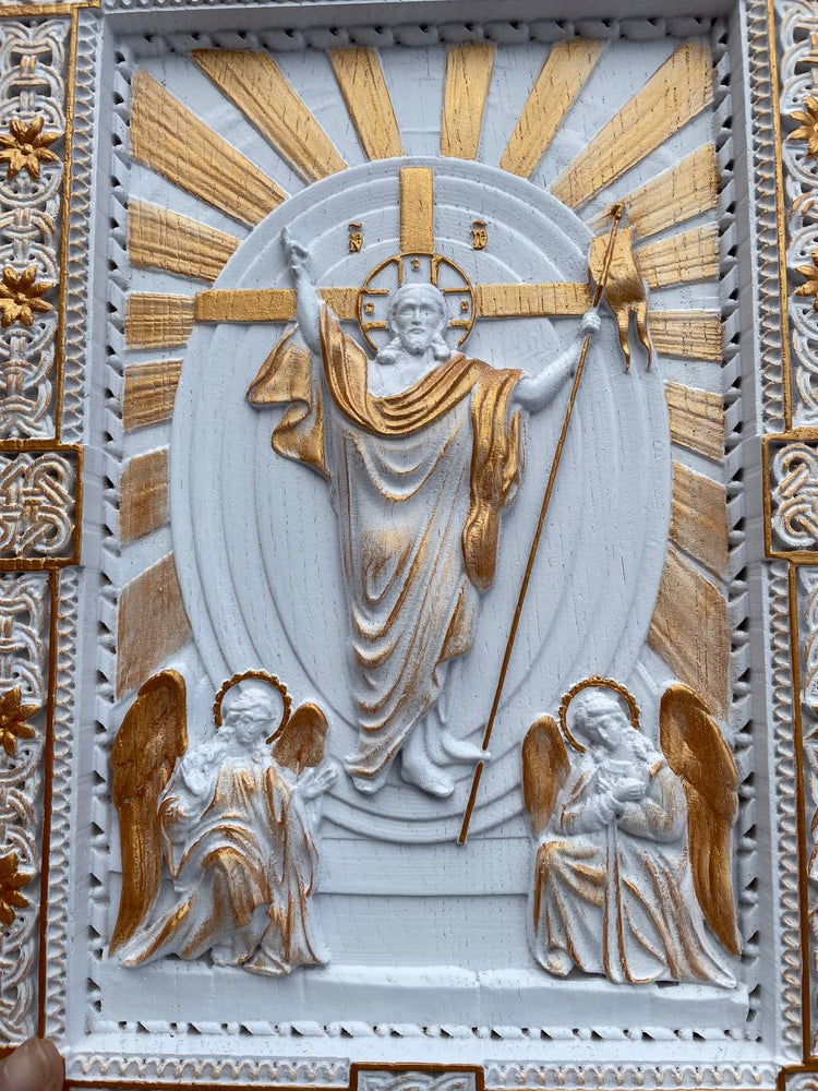 Religious Wooden icon Resurrection of Christ - Kozak Work Shop