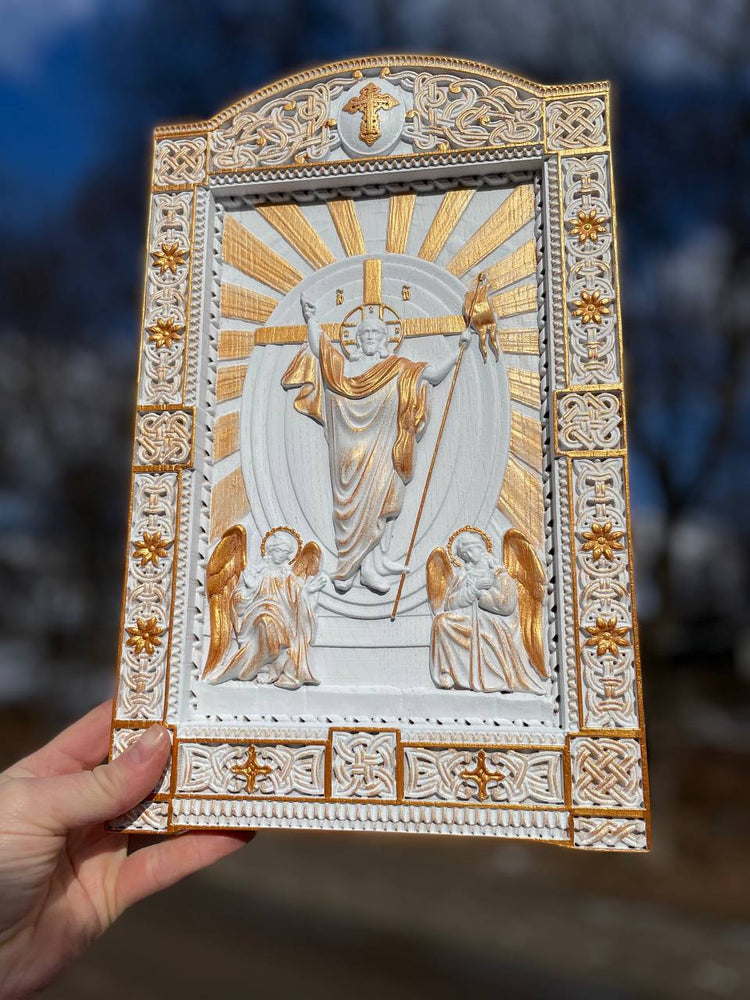 Religious Wooden icon Resurrection of Christ - Kozak Work Shop