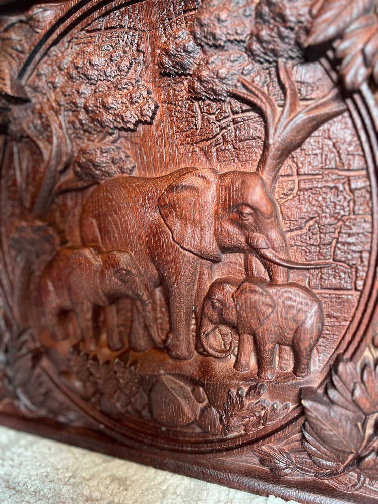 Elephant Wall Wooden Plaque - Kozak Work Shop