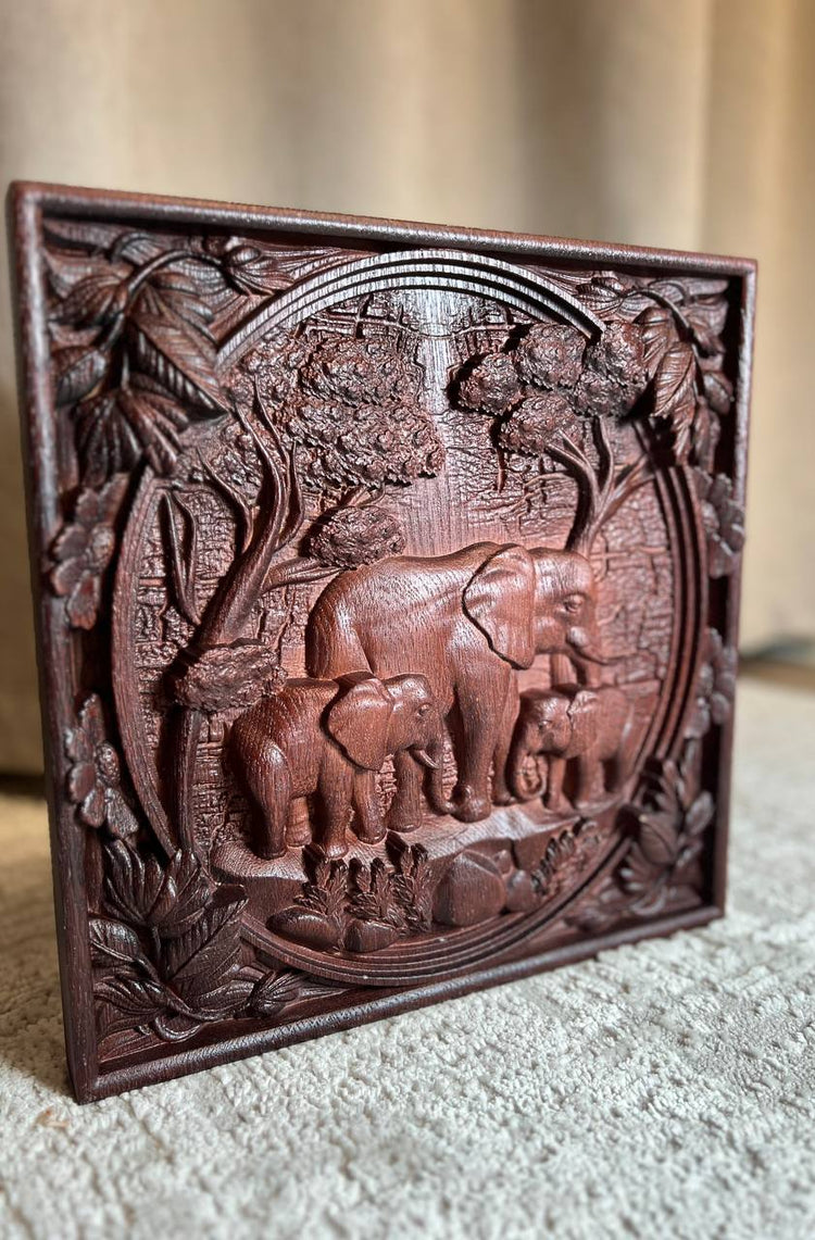 Elephant Wall Wooden Plaque - Kozak Work Shop