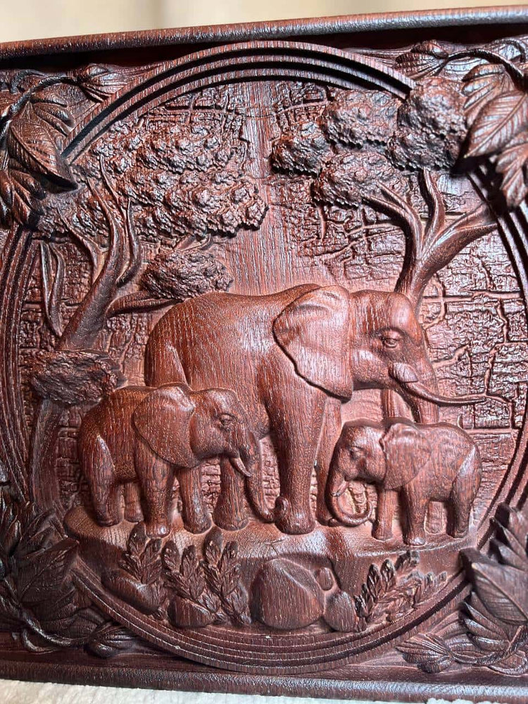 Elephant Wall Wooden Plaque - Kozak Work Shop