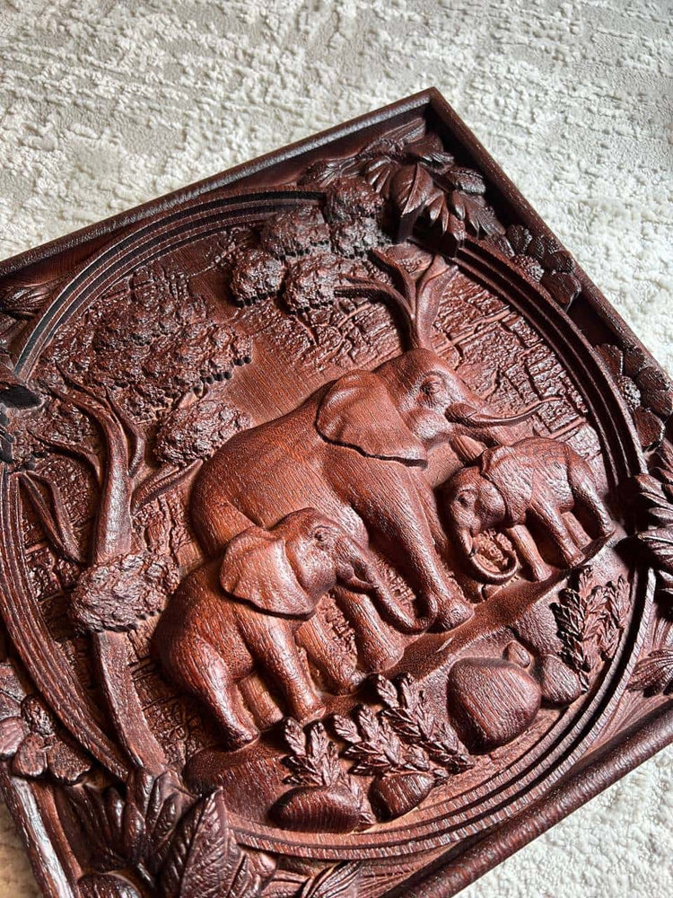 Elephant Wall Wooden Plaque - Kozak Work Shop