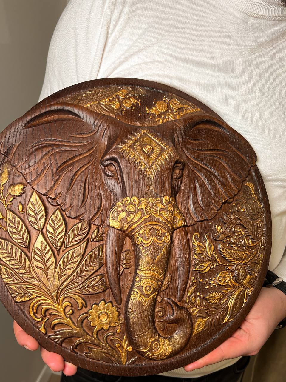 Elephant wooden Plaque - Kozak Work Shop