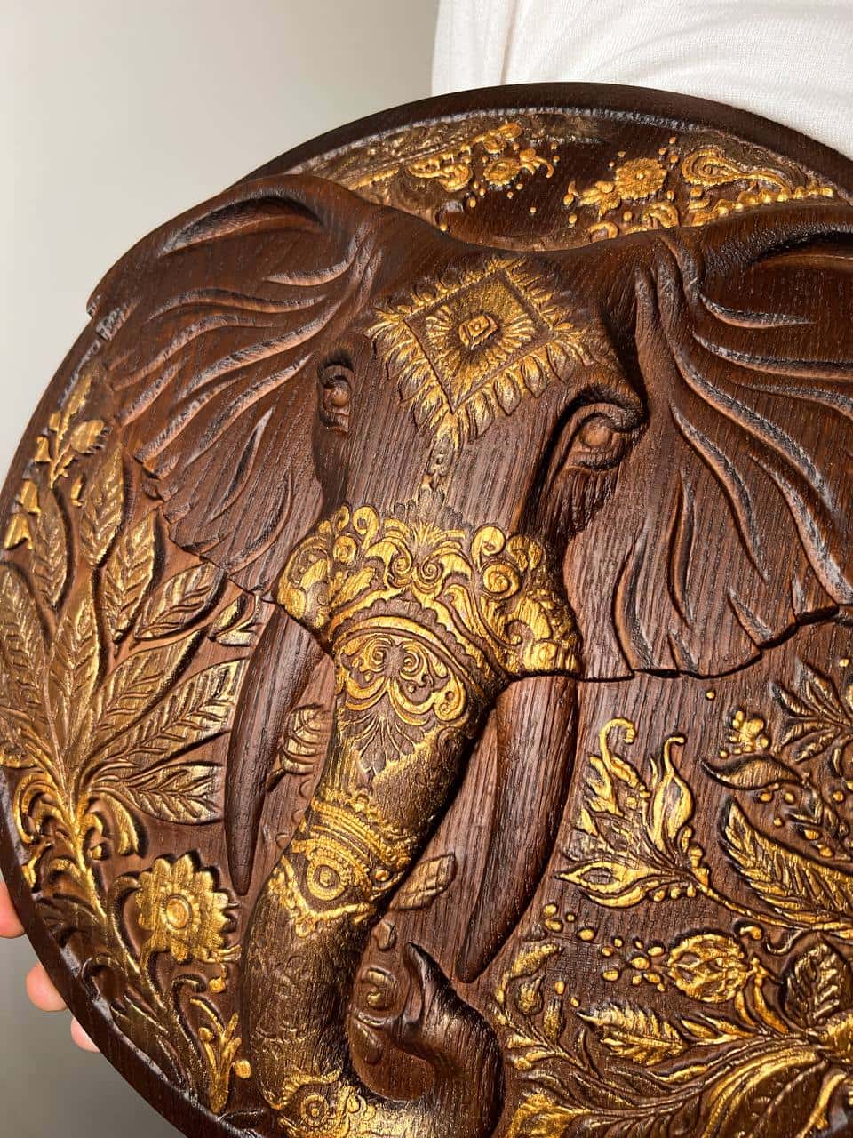 Elephant wooden Plaque - Kozak Work Shop