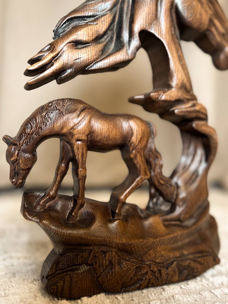 Horse Wooden Carved Plaque - Kozak Work Shop