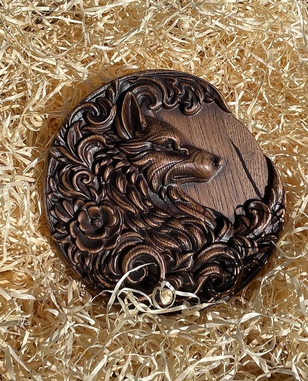 Fox Wooden Carved Sculpture - Kozak Work Shop
