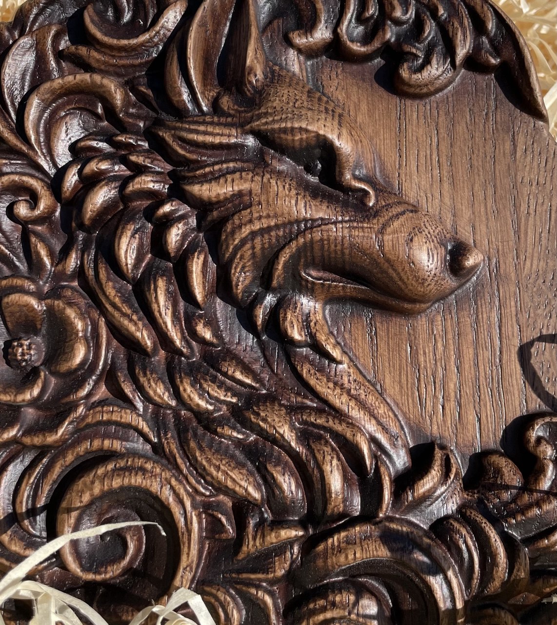 Fox Wooden Carved Sculpture - Kozak Work Shop