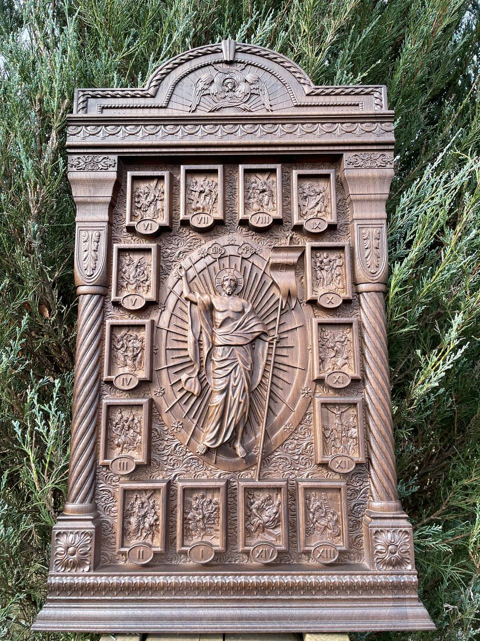 Iconostasis with Crucifix and Stations of the Cross - Kozak Work Shop
