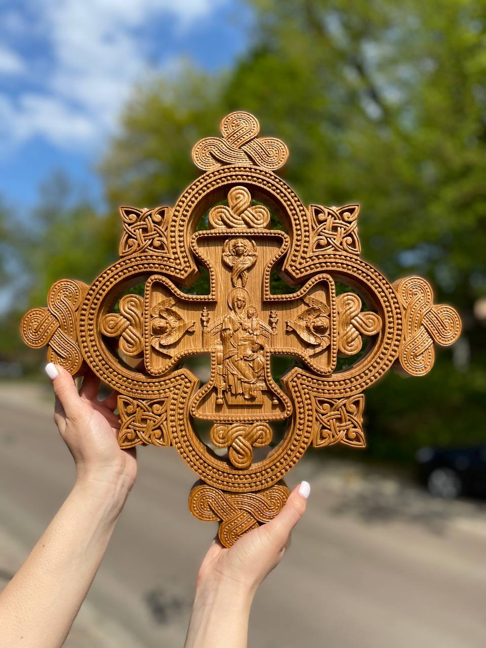 Our Lady with Three Cherub - Kozak Work Shop