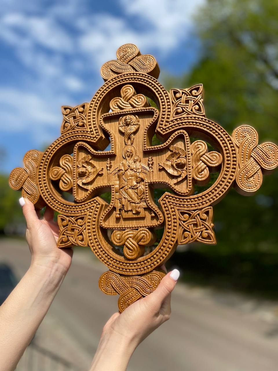 Our Lady with Three Cherub - Kozak Work Shop