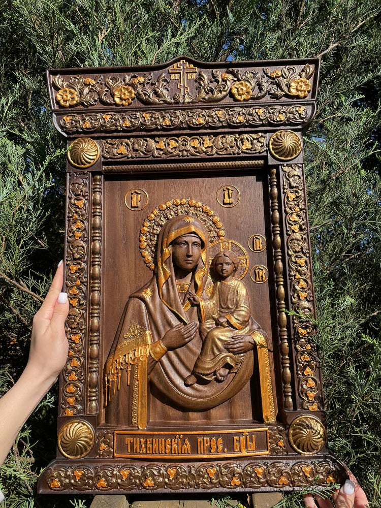 Blessed Virgin Mary Tyhvynska Orthodox Image - Kozak Work Shop