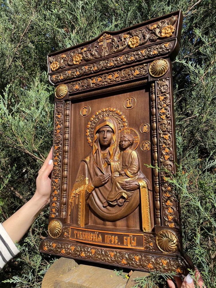 Blessed Virgin Mary Tyhvynska Orthodox Image - Kozak Work Shop